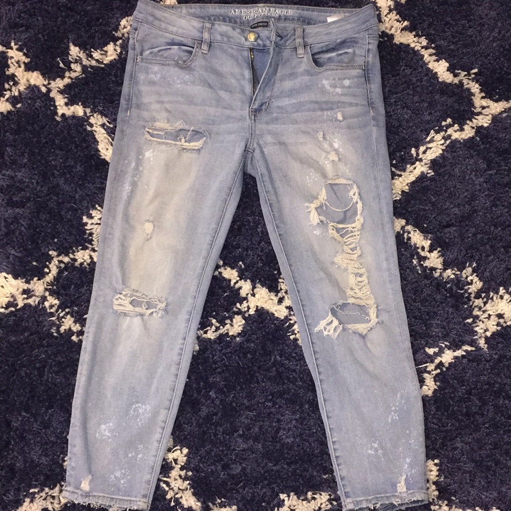 American eagle super stretchy  factory distressed